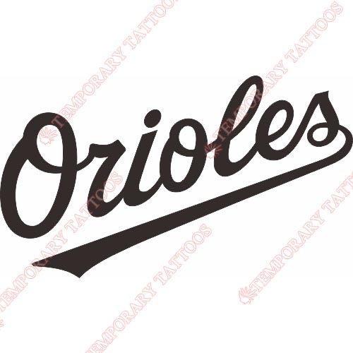 Baltimore Orioles Customize Temporary Tattoos Stickers NO.1446